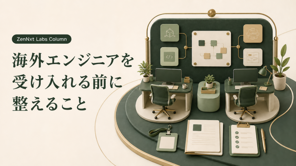 海外エンジニアの受け入れ準備と役割分担を表したコラム画像