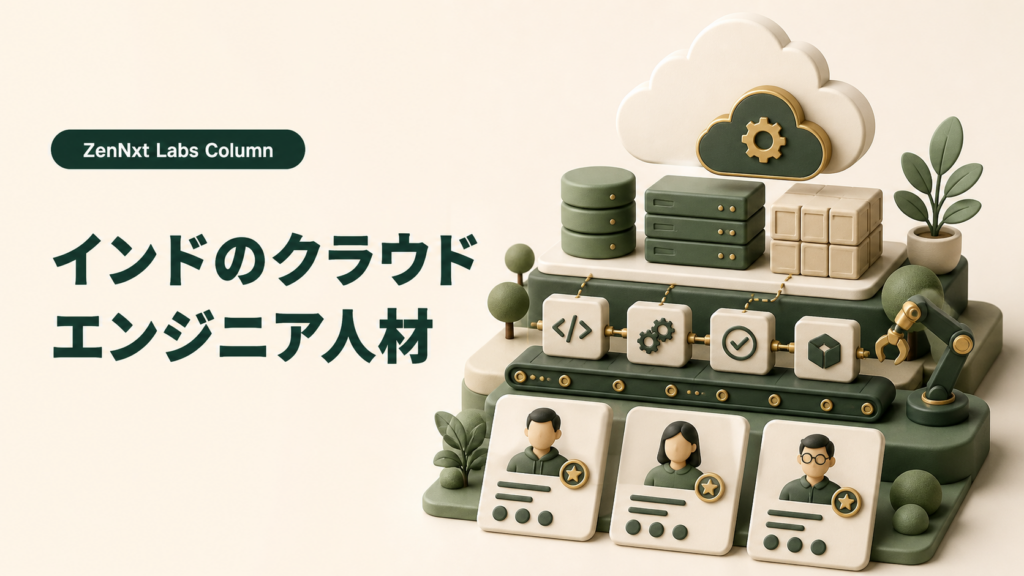 インドのクラウドエンジニア人材|設計・運用・自動化の実務経験を見分ける評価軸を表したコラム画像